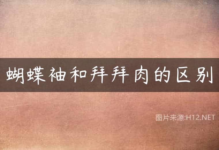 蝴蝶袖和拜拜肉的区别