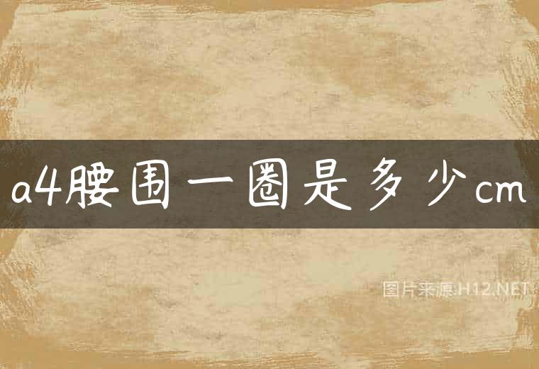 a4腰围一圈是多少cm