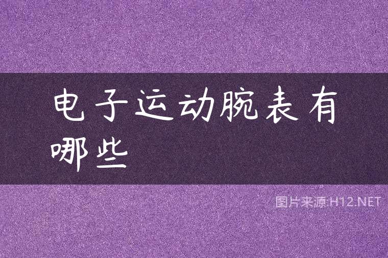 电子运动腕表有哪些