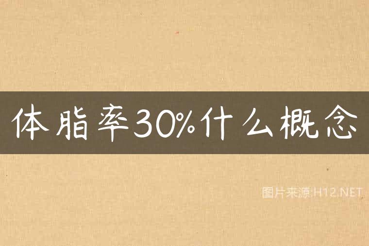 体脂率30%什么概念
