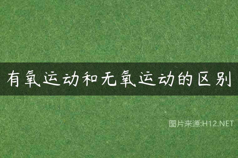 有氧运动和无氧运动的区别