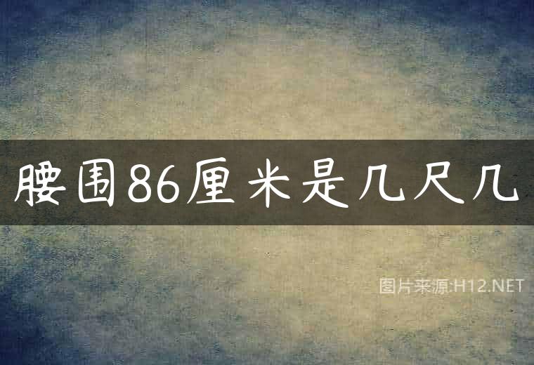 腰围86厘米是几尺几