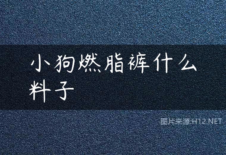 小狗燃脂裤什么料子
