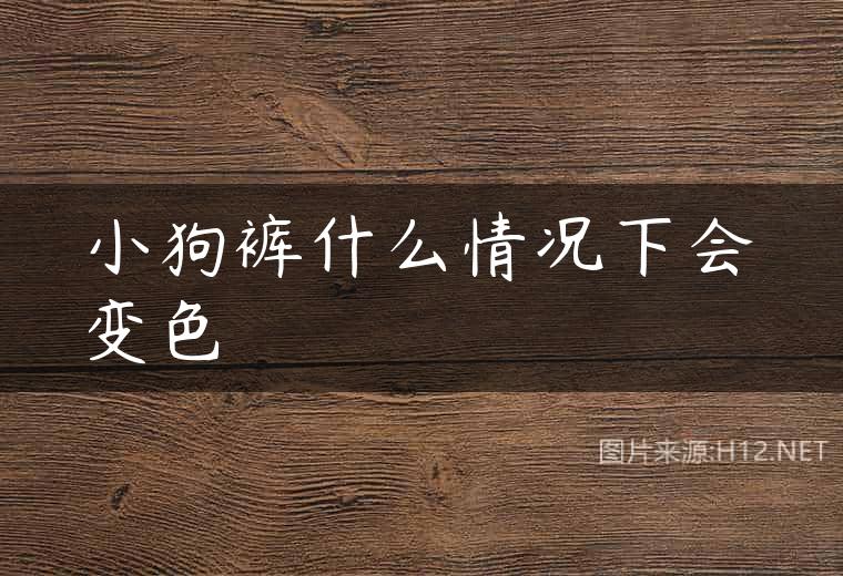 小狗裤什么情况下会变色