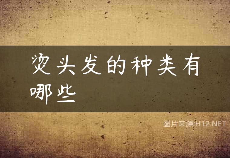 烫头发的种类有哪些