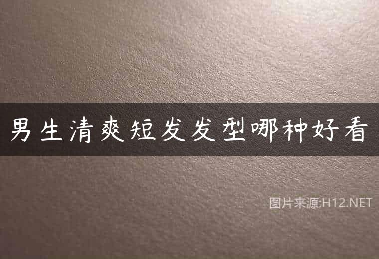 男生清爽短发发型哪种好看