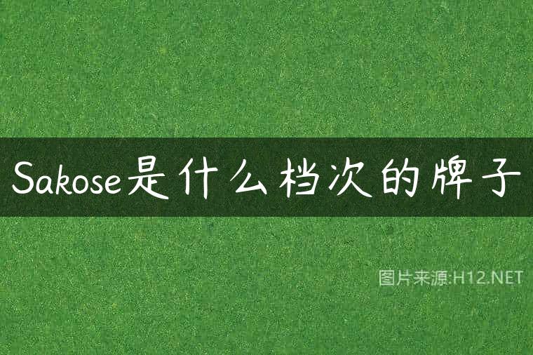 Sakose是什么档次的牌子