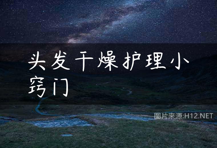 头发干燥护理小窍门