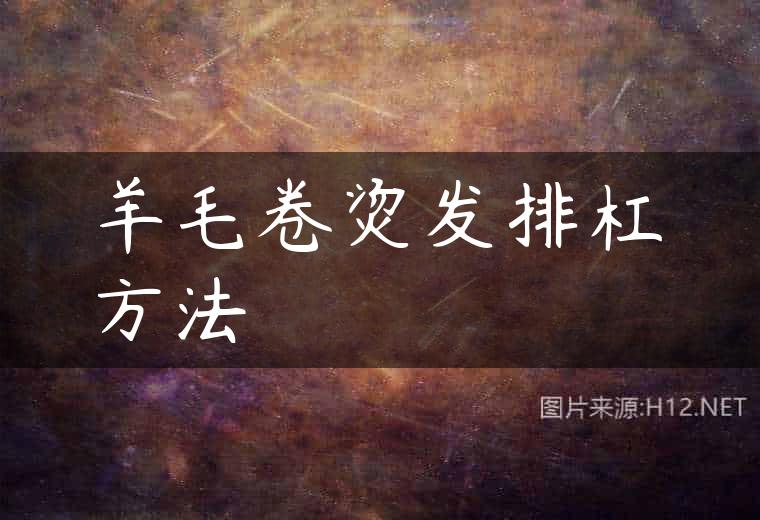 羊毛卷烫发排杠方法