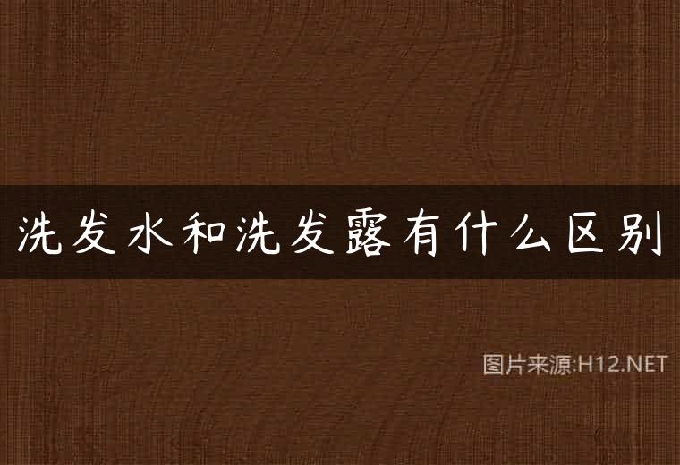 洗发水和洗发露有什么区别