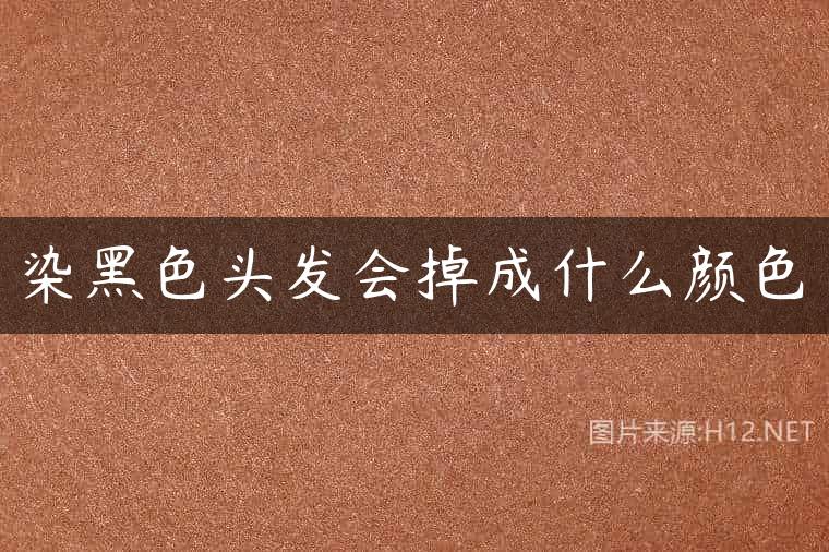 染黑色头发会掉成什么颜色