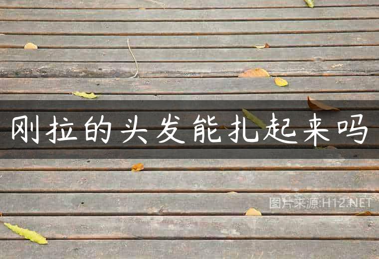 刚拉的头发能扎起来吗