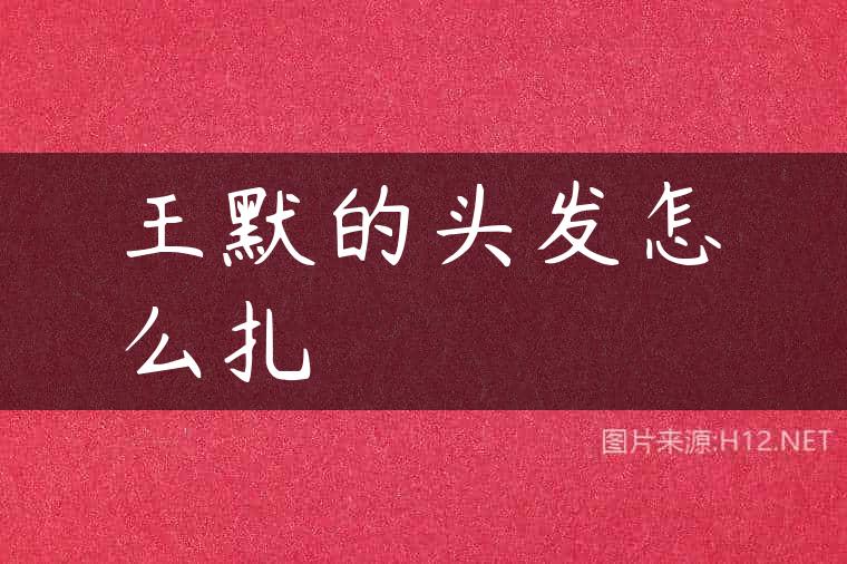 王默的头发怎么扎