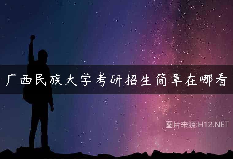广西民族大学考研招生简章在哪看