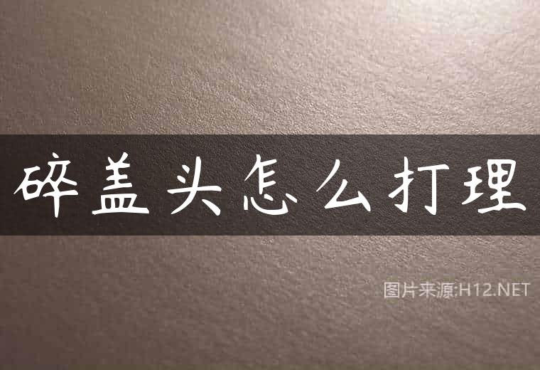 碎盖头怎么打理