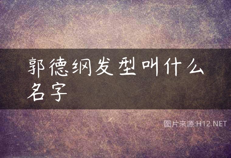 郭德纲发型叫什么名字