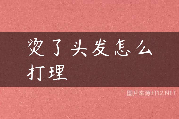 烫了头发怎么打理