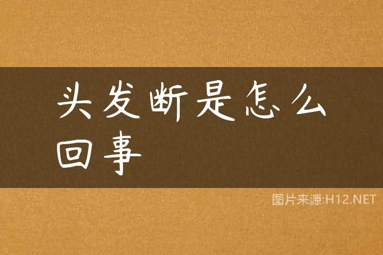 头发断是怎么回事