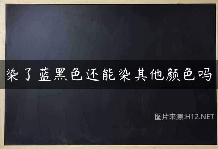 染了蓝黑色还能染其他颜色吗