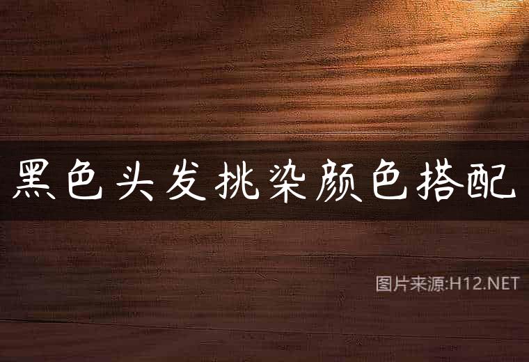 黑色头发挑染颜色搭配