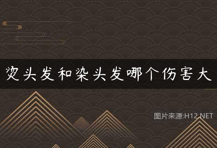 烫头发和染头发哪个伤害大