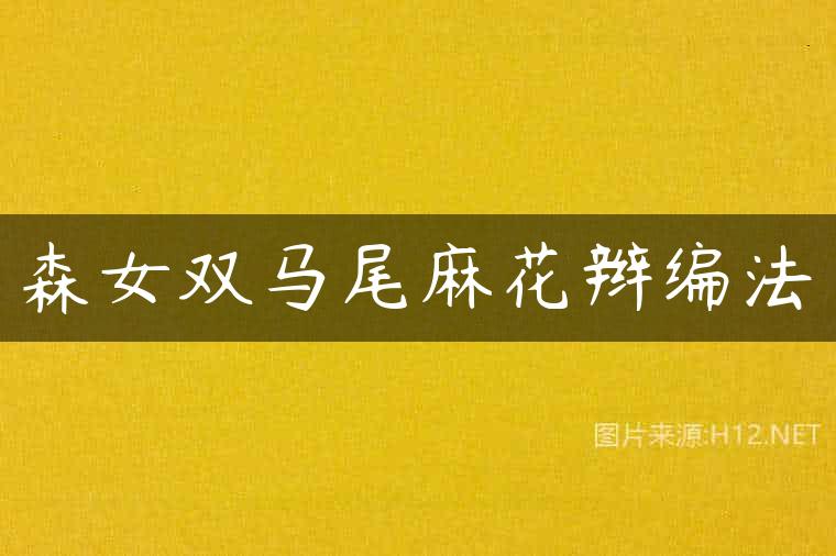 森女双马尾麻花辫编法