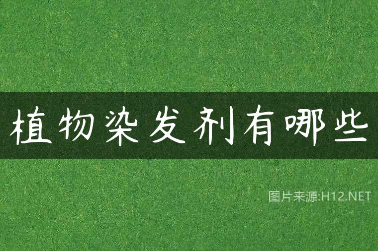 植物染发剂有哪些