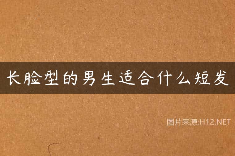 长脸型的男生适合什么短发