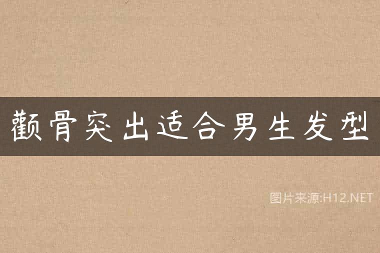 颧骨突出适合男生发型