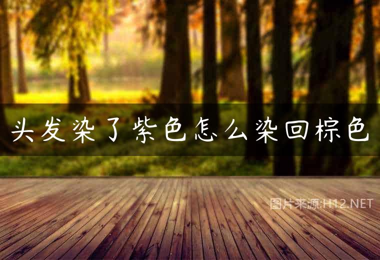 头发染了紫色怎么染回棕色