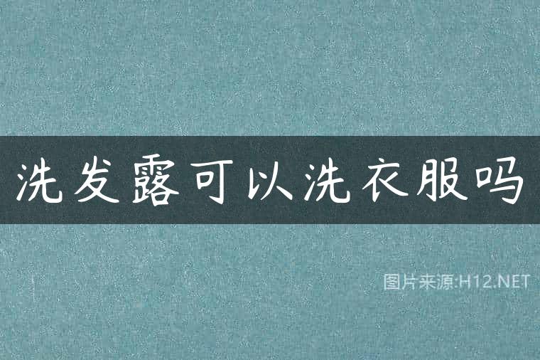 洗发露可以洗衣服吗