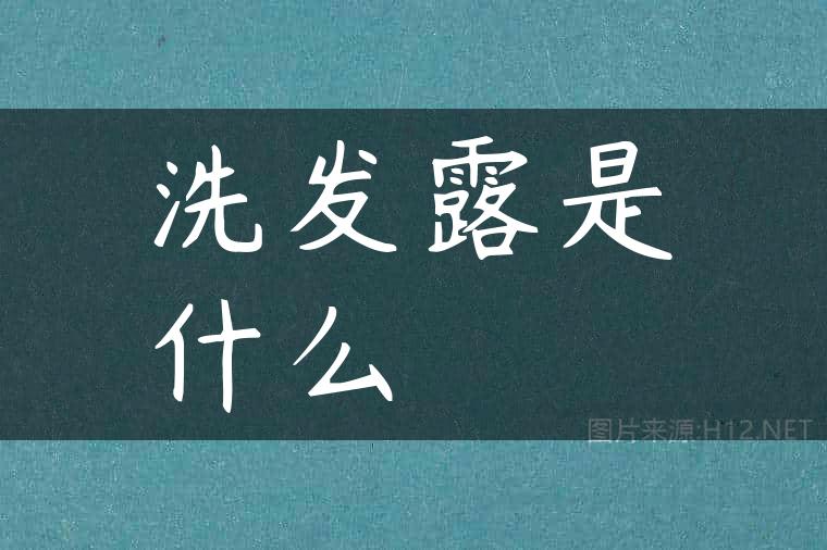 洗发露是什么