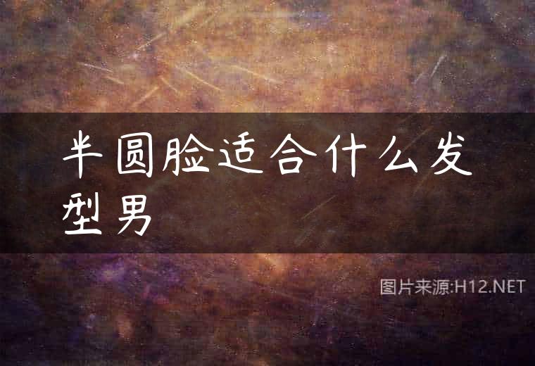 半圆脸适合什么发型男