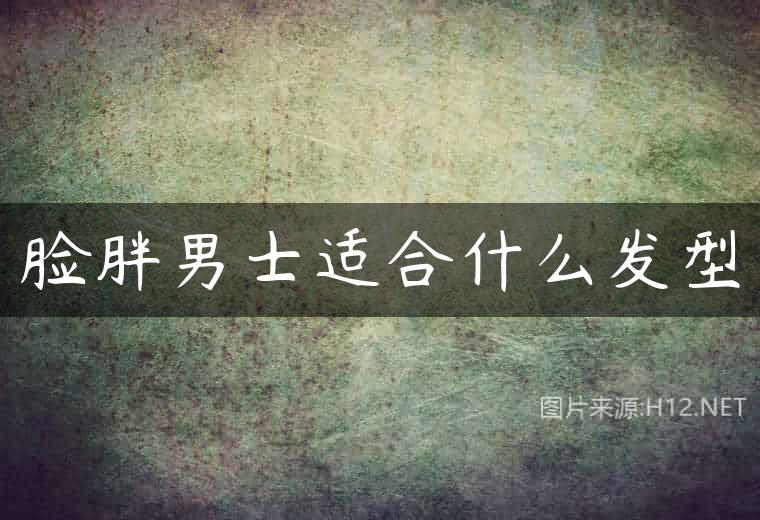 脸胖男士适合什么发型
