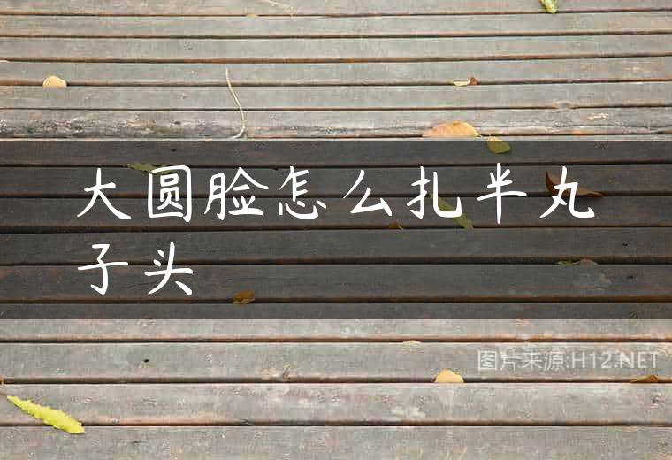 大圆脸怎么扎半丸子头