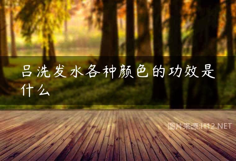 吕洗发水各种颜色的功效是什么