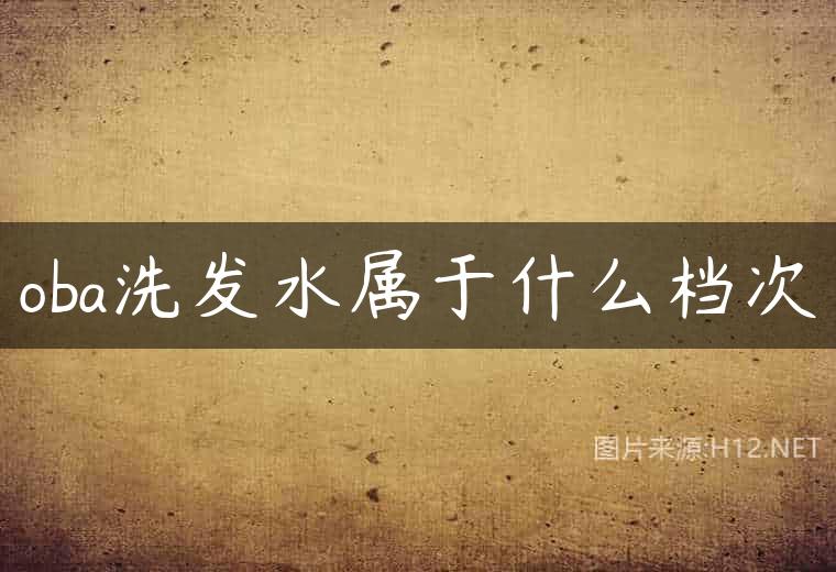 oba洗发水属于什么档次