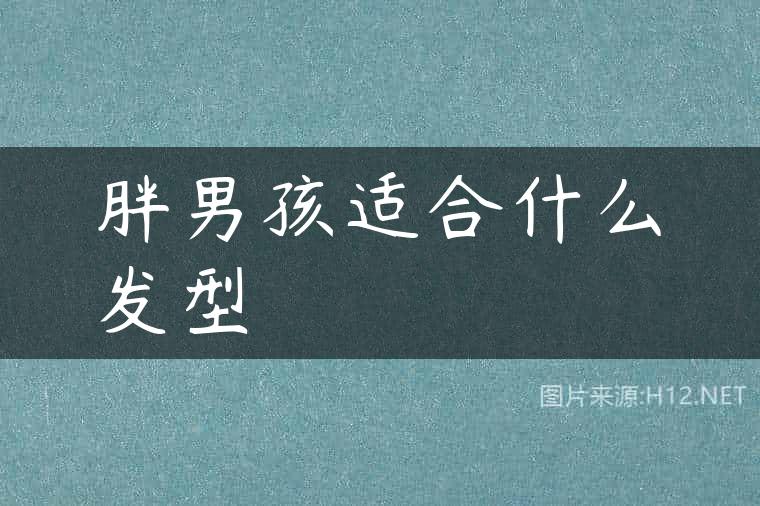胖男孩适合什么发型