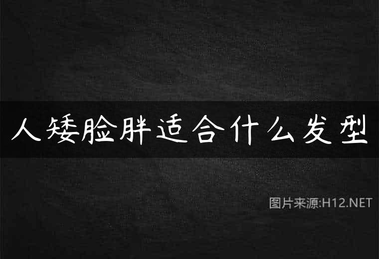 人矮脸胖适合什么发型