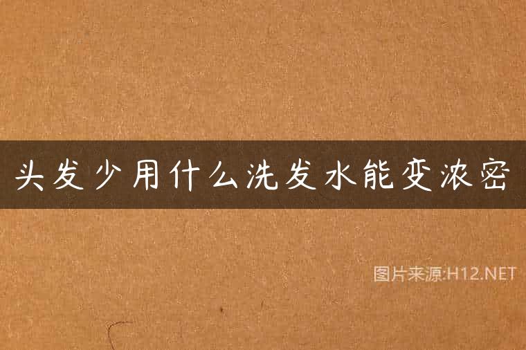 头发少用什么洗发水能变浓密