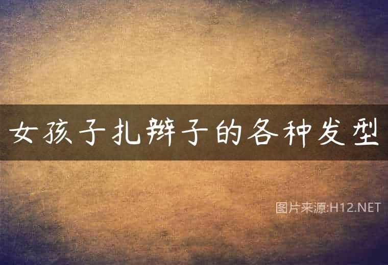 女孩子扎辫子的各种发型