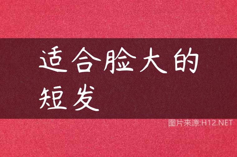 适合脸大的短发