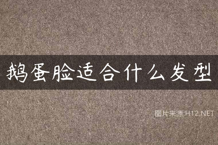 鹅蛋脸适合什么发型