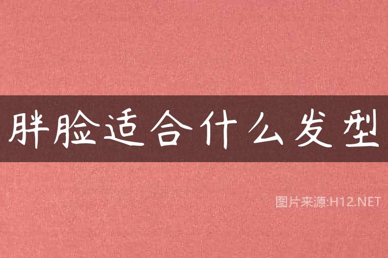 胖脸适合什么发型