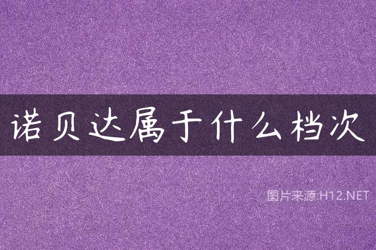 诺贝达属于什么档次