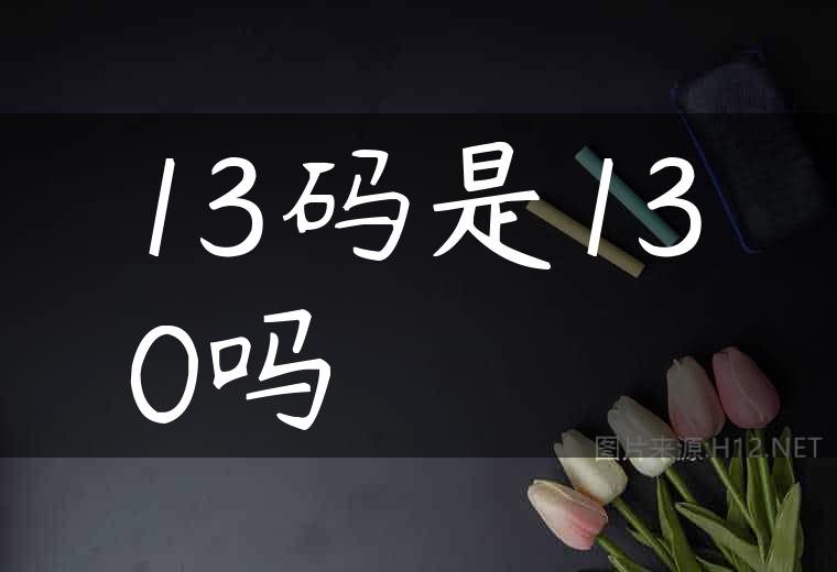 13码是130吗