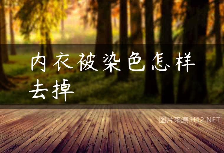 内衣被染色怎样去掉