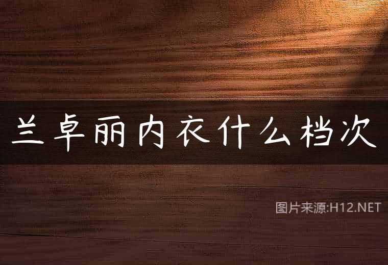 兰卓丽内衣什么档次