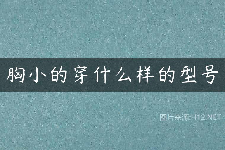 胸小的穿什么样的型号