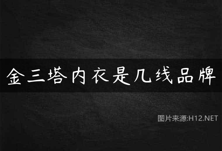 金三塔内衣是几线品牌